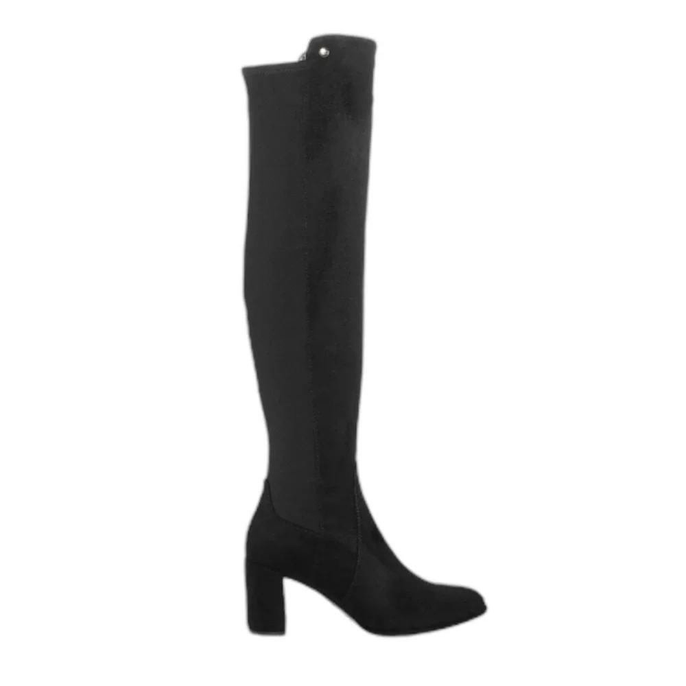 NWT Liz Claiborne Suede Black Over-the-Knee Thigh High Memory Foam Women's Boots